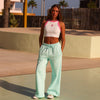 Embroidered Track Pants - Jelly Mint
