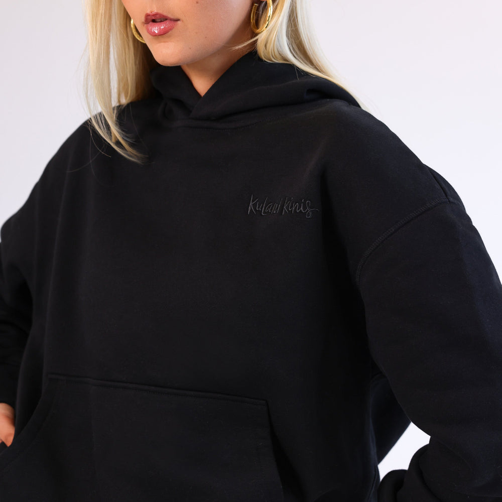 Embroidered Hoodie - Twilight Black