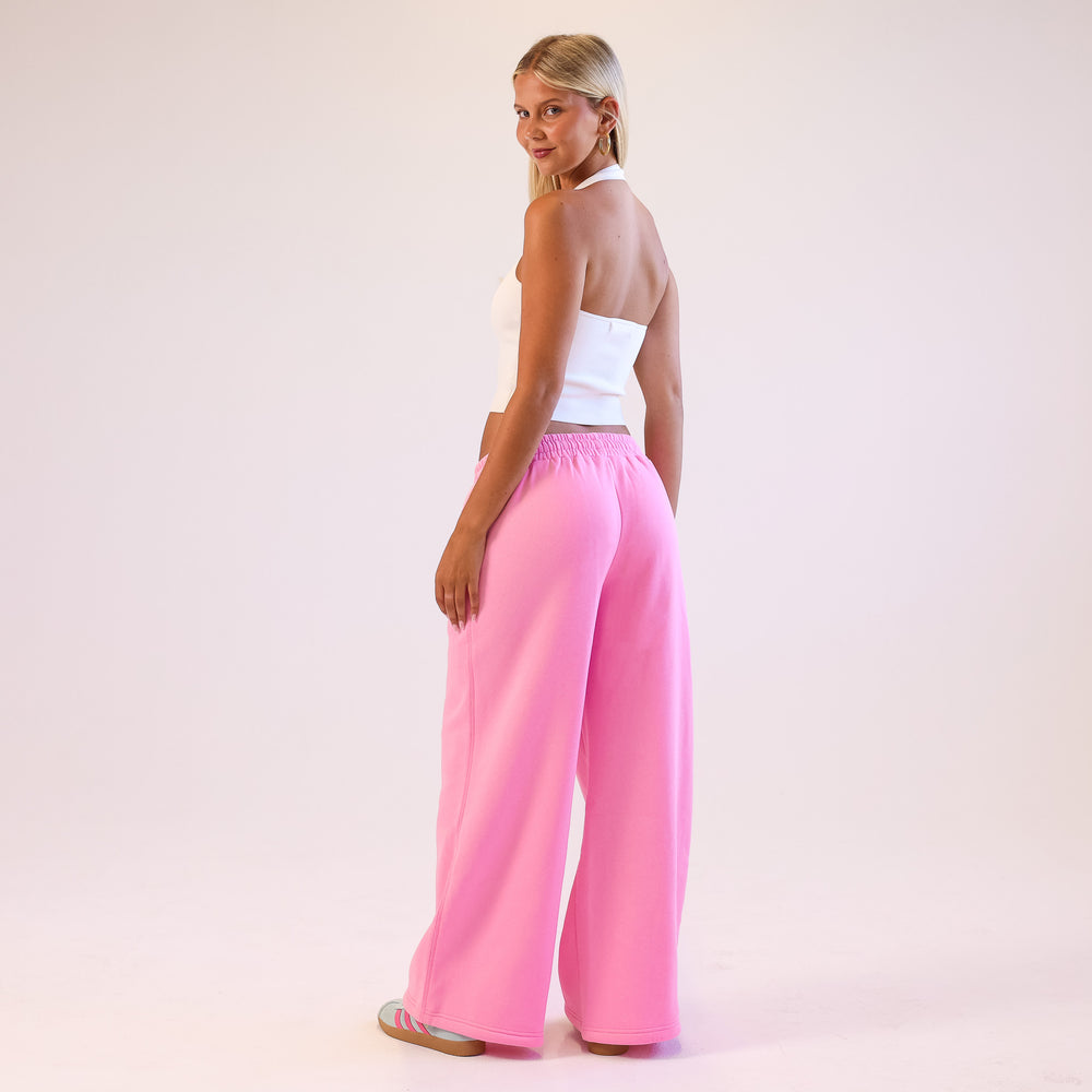 Embroidered Track Pants - Powder Puff