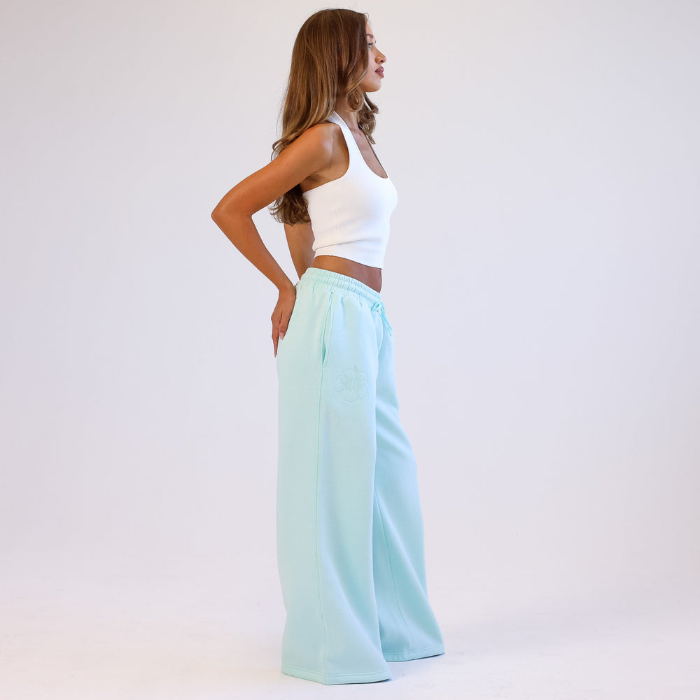 Embroidered Track Pants - Jelly Mint