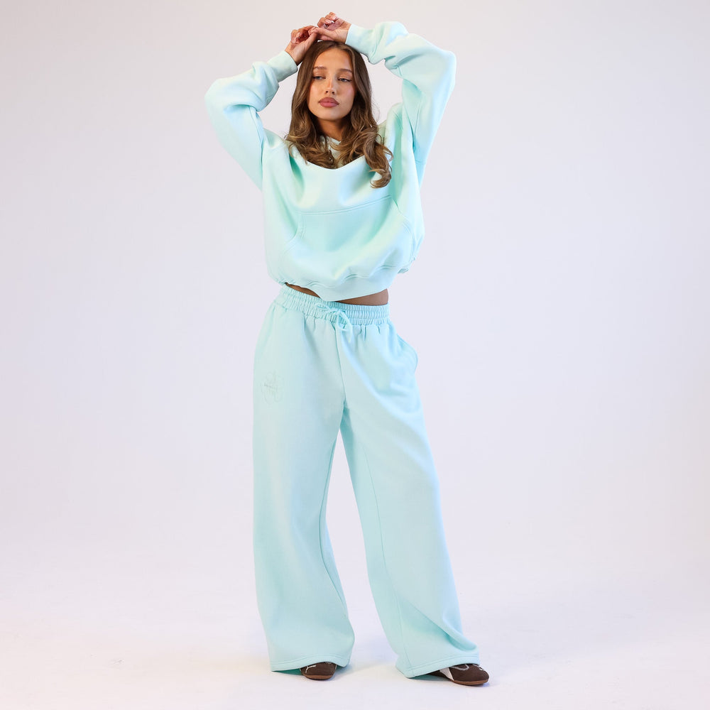 Embroidered Track Pants - Jelly Mint