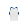 Embroidered Crop Tank Top - Blue Skies
