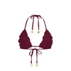Lettuce Edge Bralette Bikini Top - Sangria Spritz
