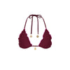Lettuce Edge Bralette Bikini Top - Sangria Spritz