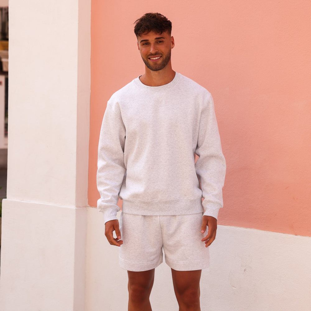 Unisex Crew Neck Sweater - Silver Stone