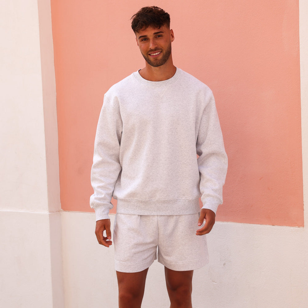 Unisex Crew Neck Sweater - Silver Stone