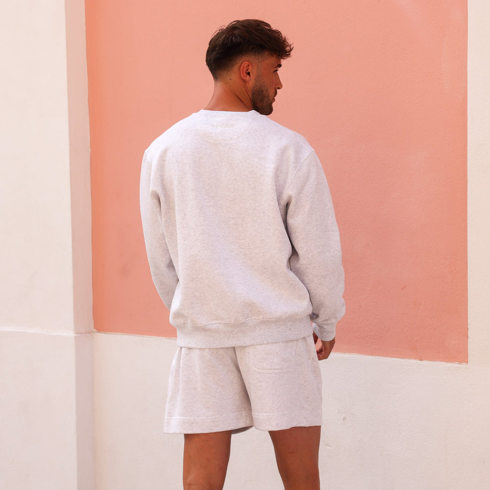 Unisex Crew Neck Sweater - Silver Stone