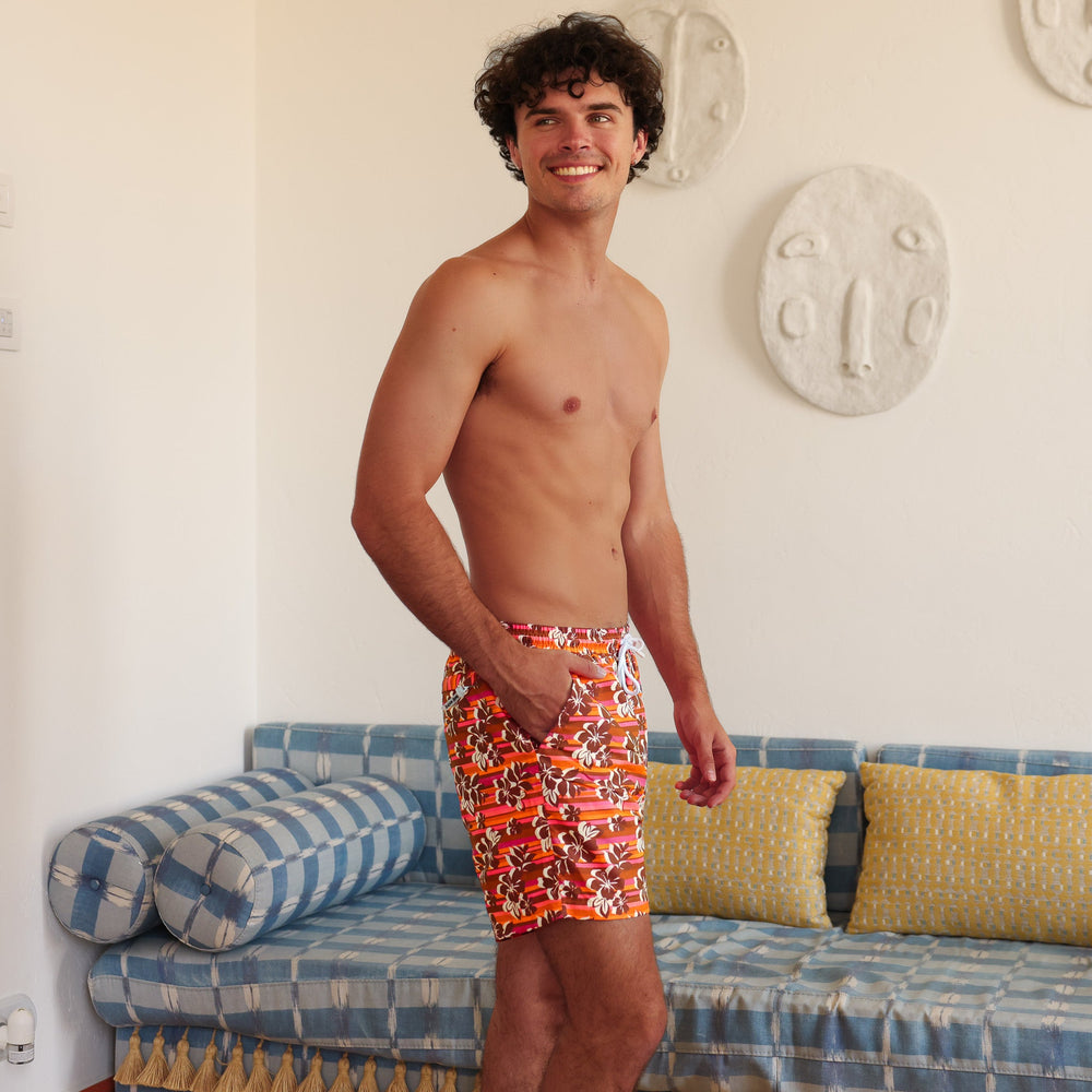 Men's Swim Trunks - Sunkissed Stripe