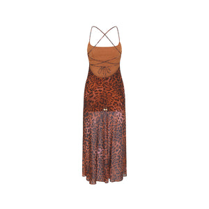 Chiffon Maxi Dress - Leopard Lasso