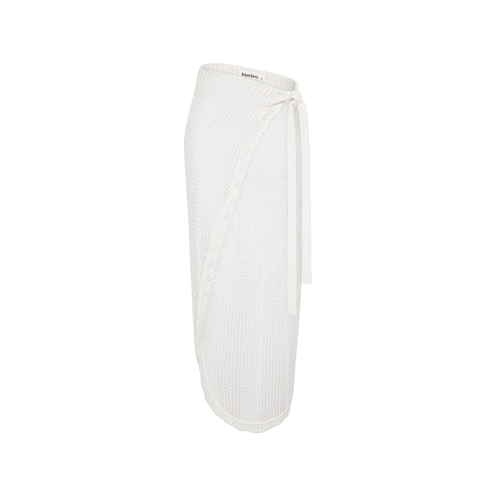 Crochet Knit Maxi Sarong - Ivory