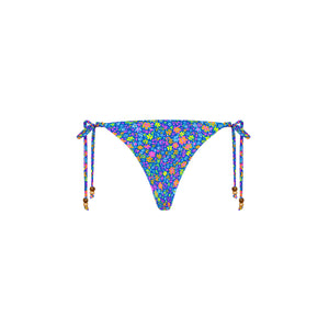 Thong Tie Side Bikini Bottom - Electric Bloom