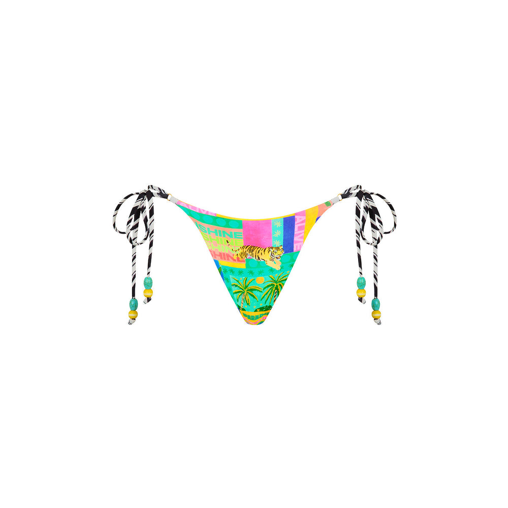 Thong Tie Side Bikini Bottom - Sun Honey
