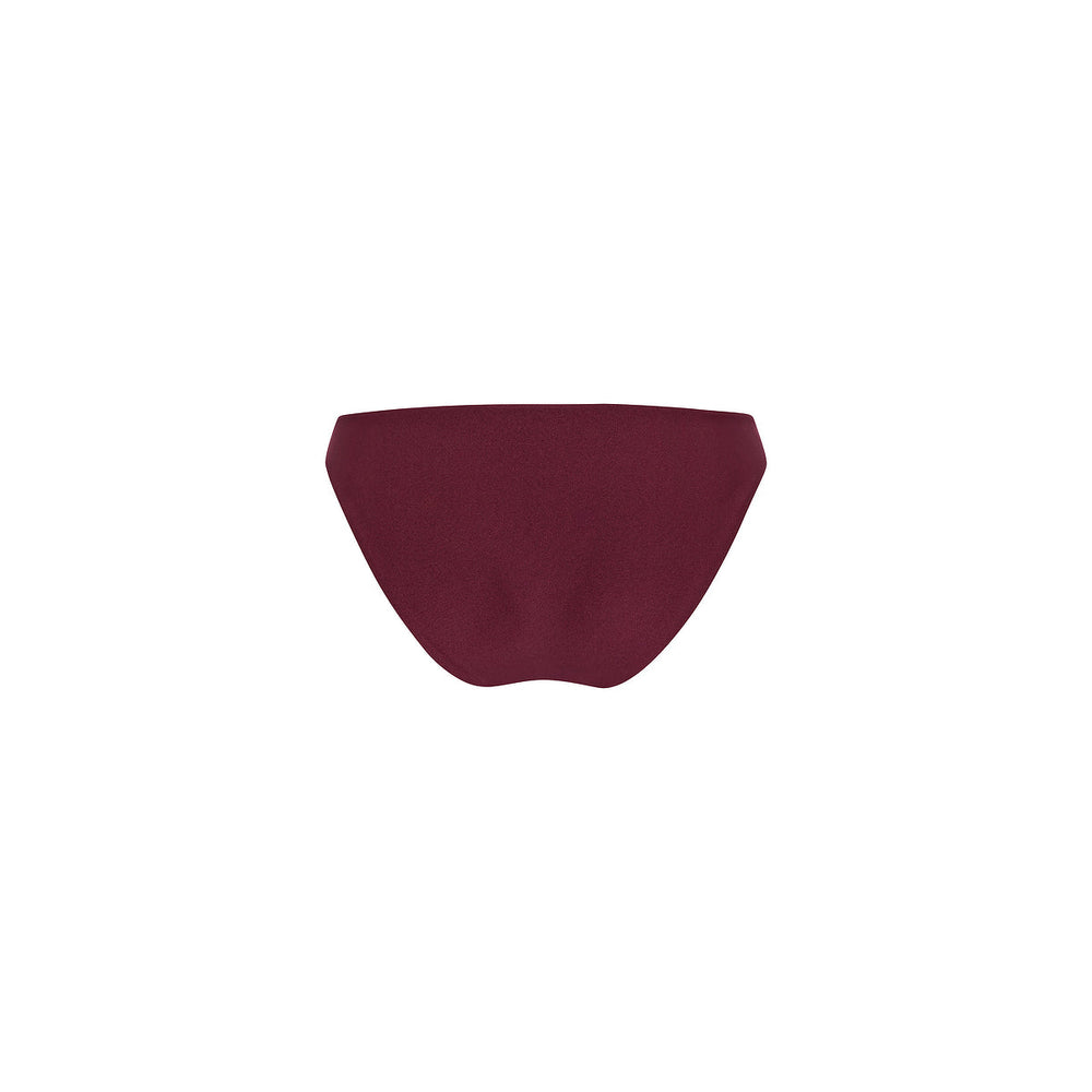 Minimal Full Coverage Bikini Bottom - Sangria