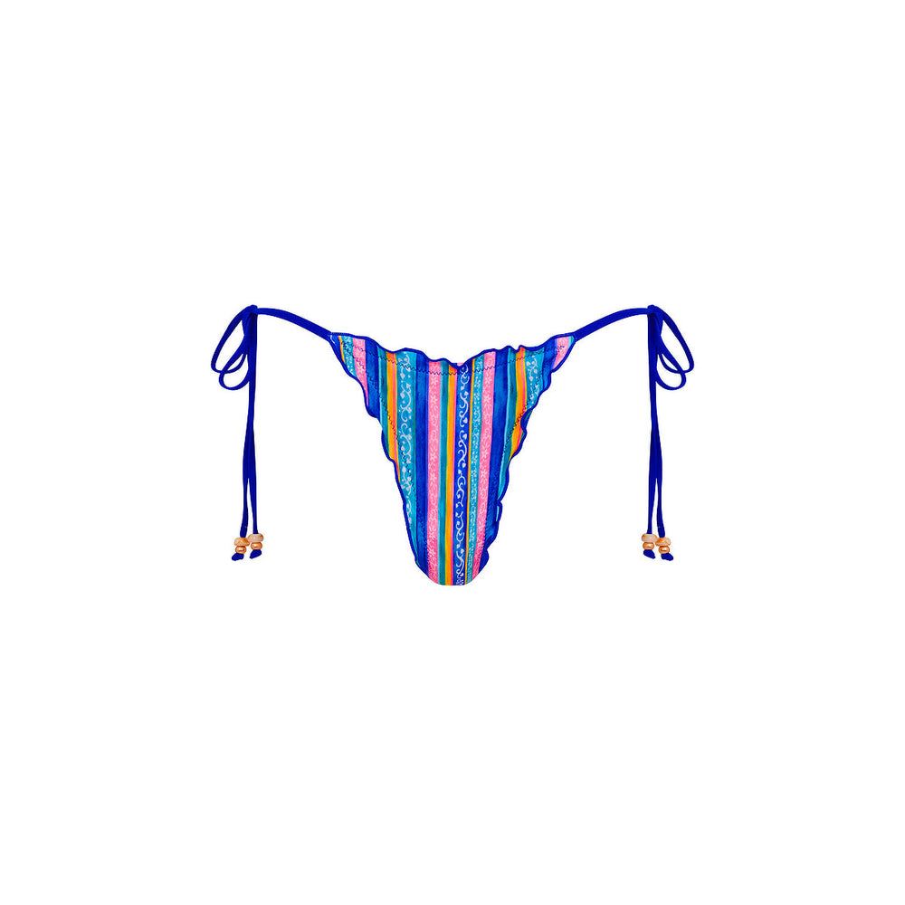 Lettuce Edge Thong Tie Bikini Bottom - Lone Ranger