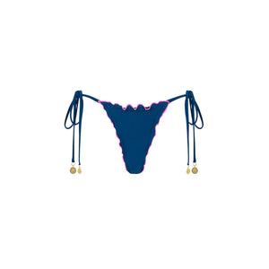 Lettuce Edge Thong Tie Bikini Bottom - Mystic Moon