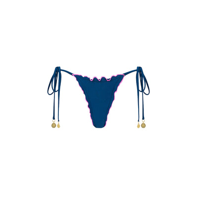 Lettuce Edge Thong Tie Bikini Bottom - Mystic Moon
