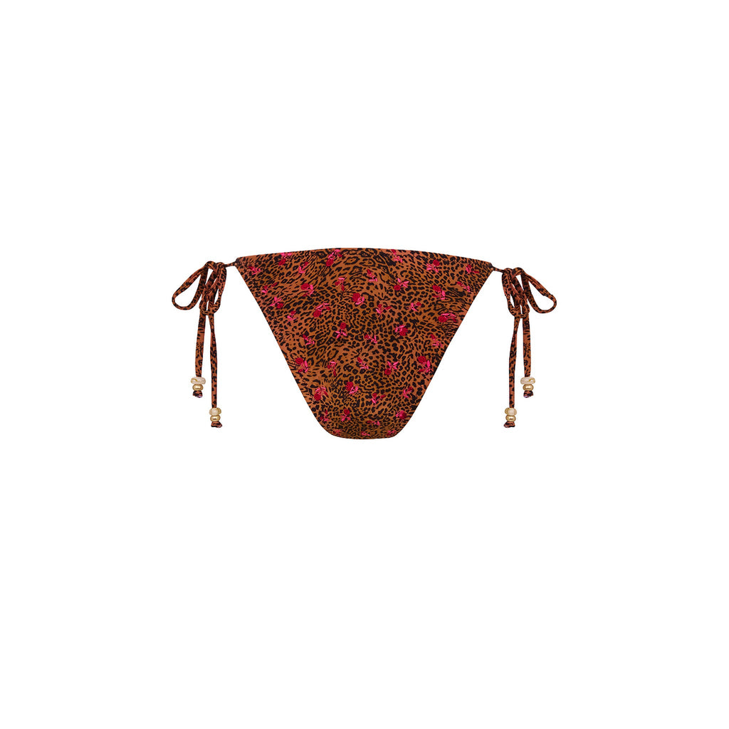 Ring Cheeky Tie Bikini Bottom - Wild Rose