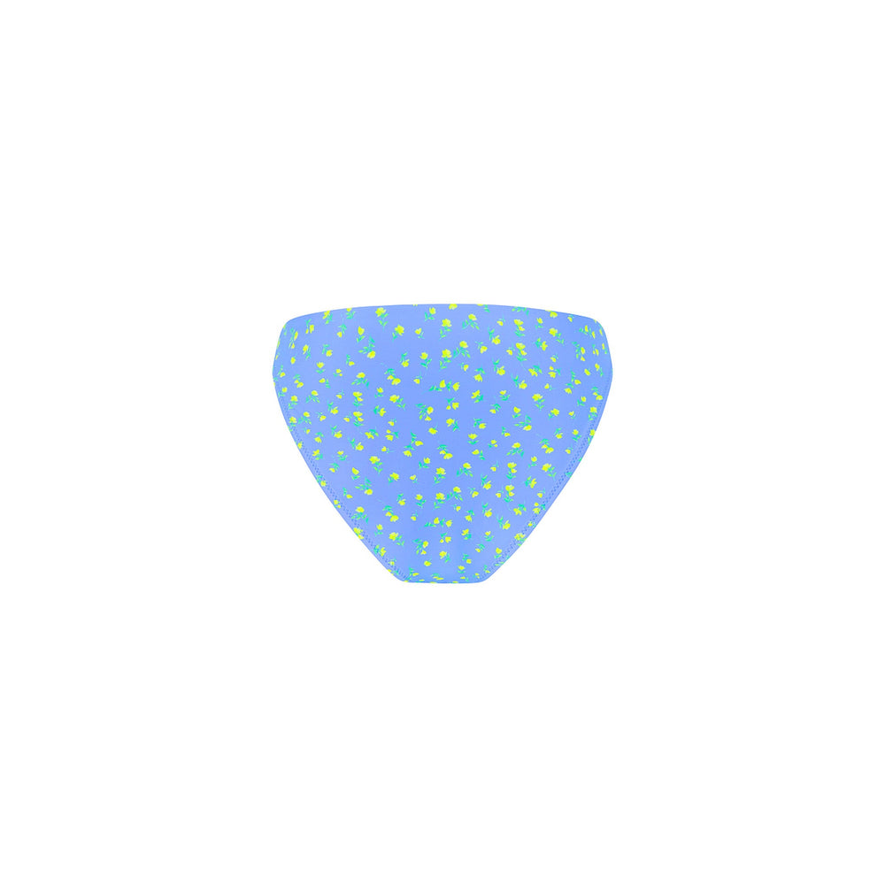 High Leg Full Vintage Bikini Bottom - Lemon Bloom