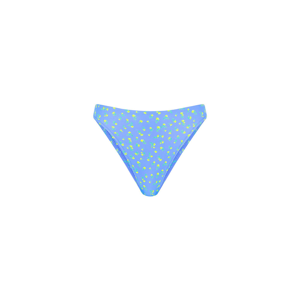 High Leg Full Vintage Bikini Bottom - Lemon Bloom