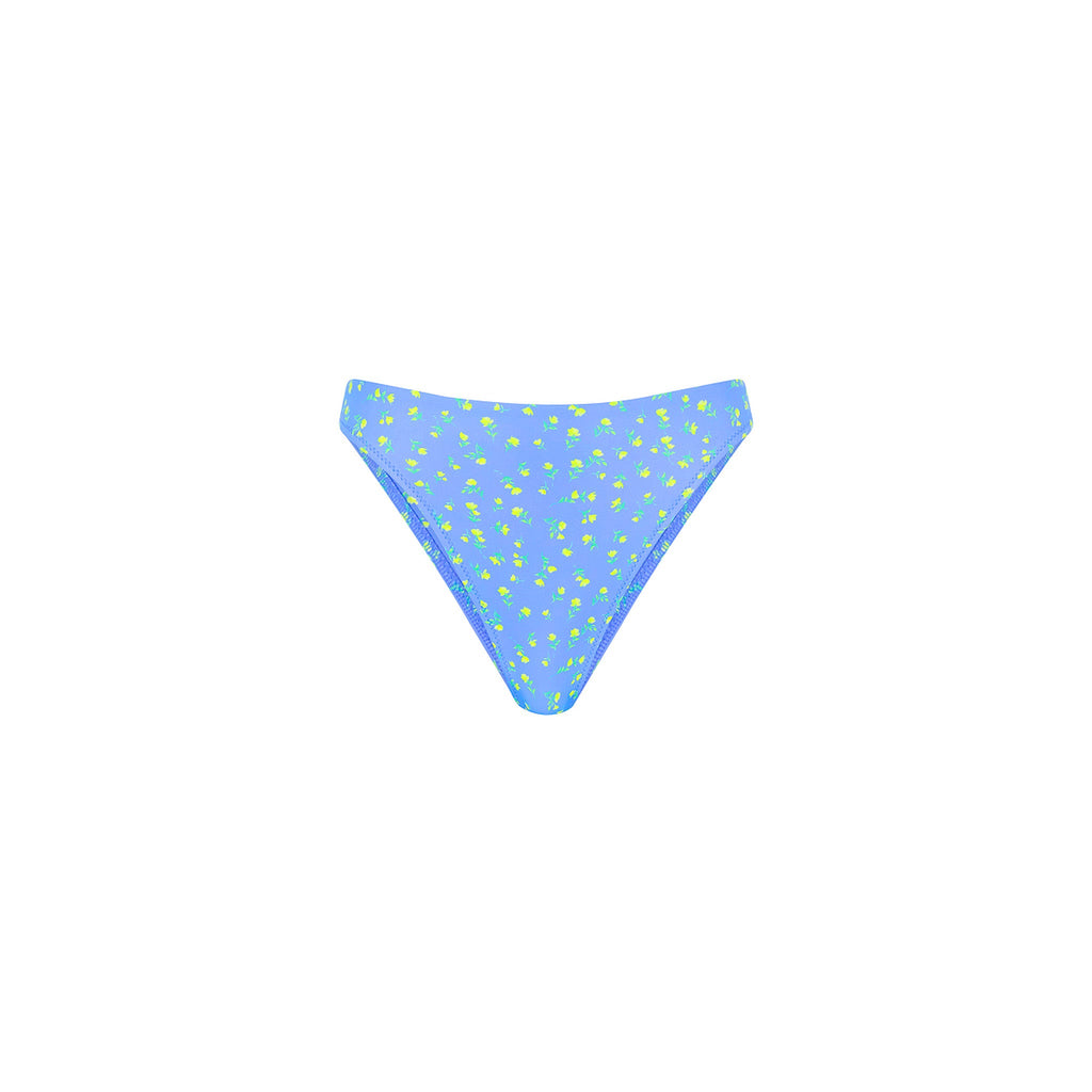 High Leg Full Vintage Bikini Bottom - Lemon Bloom