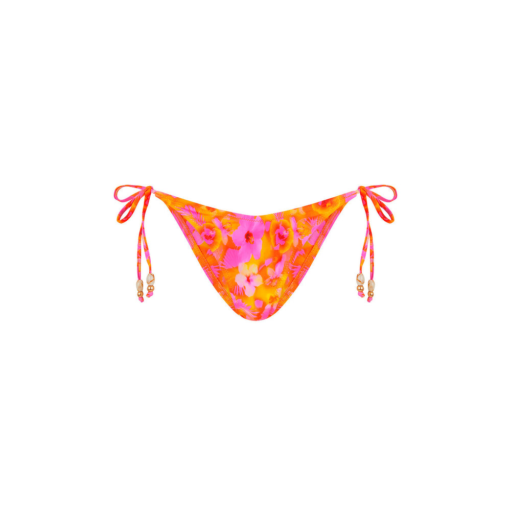 Dipped Cheeky Tie Bikini Bottom - Honey Baby