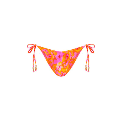 Dipped Cheeky Tie Bikini Bottom - Honey Baby