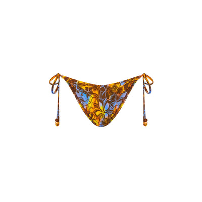 Dipped Cheeky Tie Bikini Bottom - Frangipani Fizz