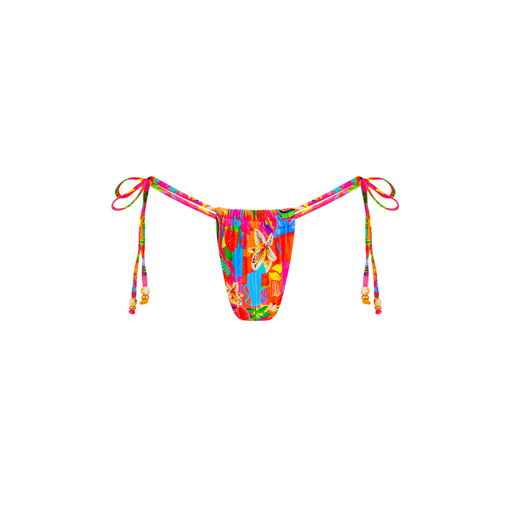 Tie Ruched Thong Bikini Bottom - Havana Haven