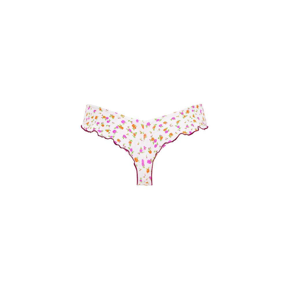 Lettuce Frill Thong Bikini Bottom - Rosie Posie