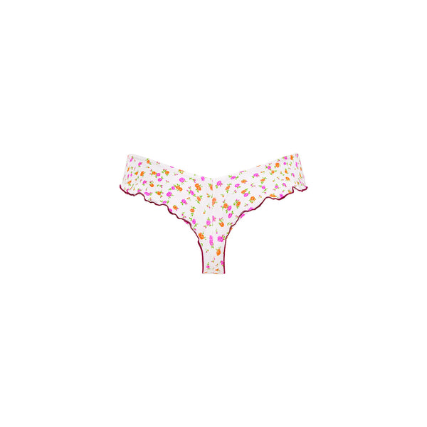 Lettuce Frill Thong Bikini Bottom - Rosie Posie