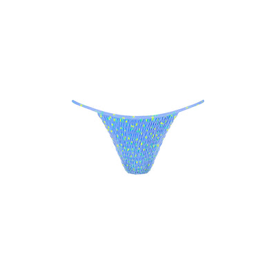 Shirred Slim Cheeky Bikini Bottom - Lemon Bloom