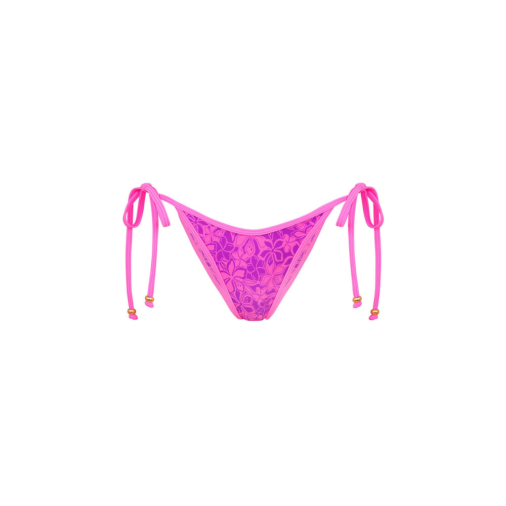 Bind Dipped Cheeky Tie Bikini Bottom - Bubble Berry