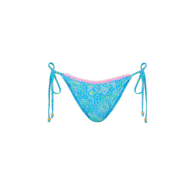 Crochet Dipped Cheeky Tie Bikini Bottom - Stargaze