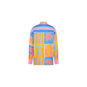 Long Sleeve Beach Shirt - Seaside Stripe