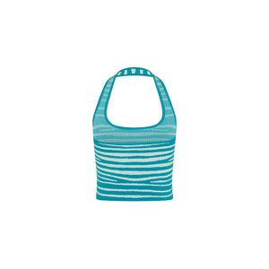Knit Halter Tank Top - Stripe Hype