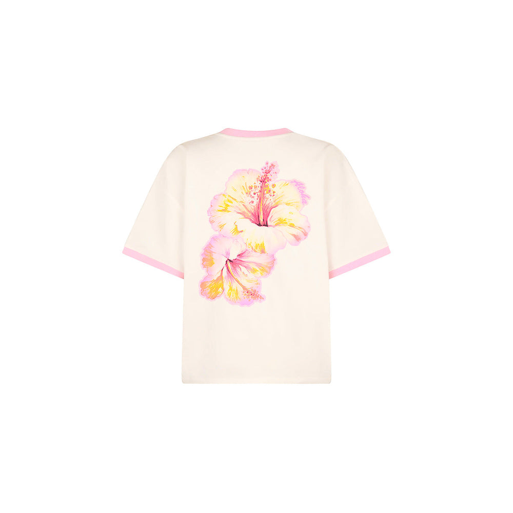Boyfriend Bind Tee - Hibiscus Paradise