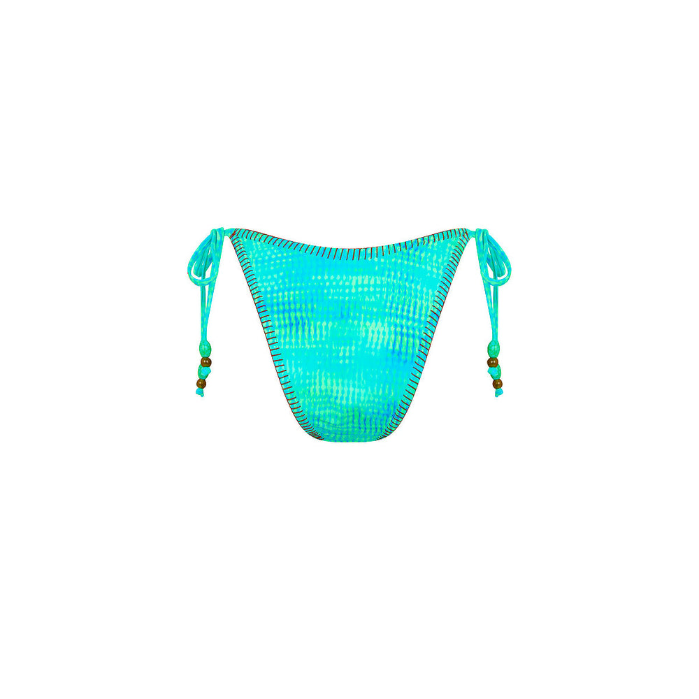 Lace Stitch Ring Tie Bikini Bottom - Summer Seas
