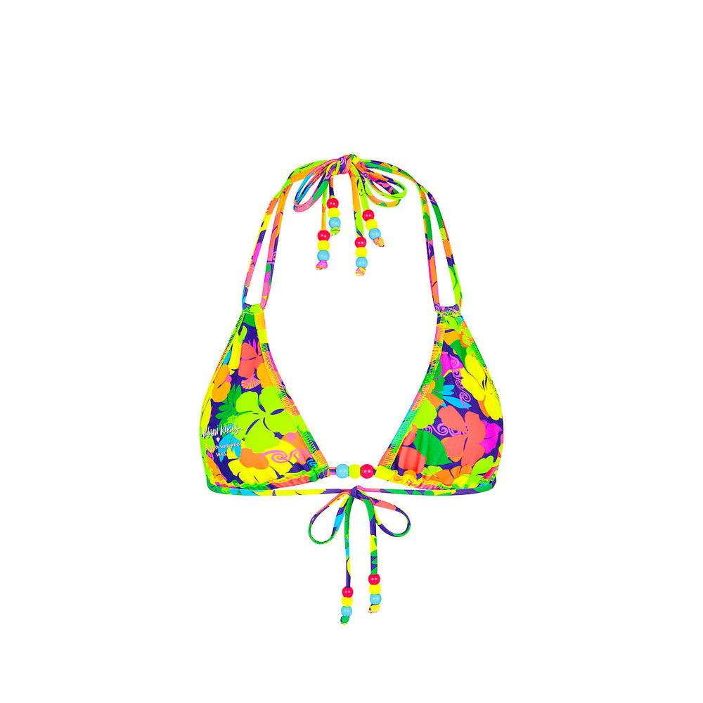 Halter Bralette Bikini Top - Neon Sunset