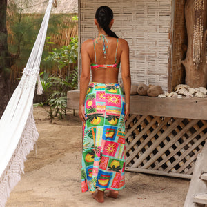 Beaded Cut Out Maxi Dress - Ocean Honey
