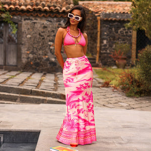 Bias Drawstring Maxi Skirt - Sippin Pretty