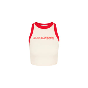 Bind Crop Tank Top - Samba Berry