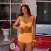 Cheeky Retro Swim Short - Orange Cream