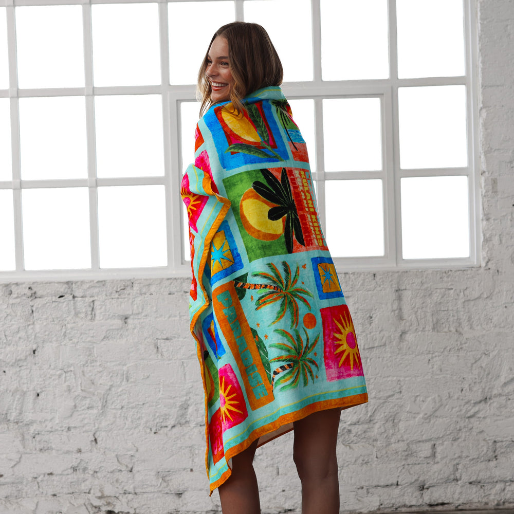 Cotton Beach Towel - Ocean Honey