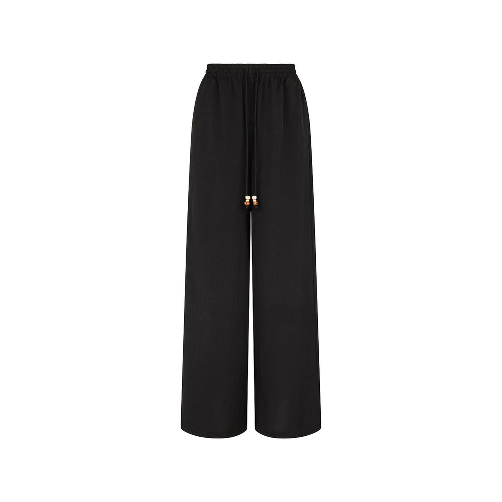 Drawstring Summer Pants - Twilight Black