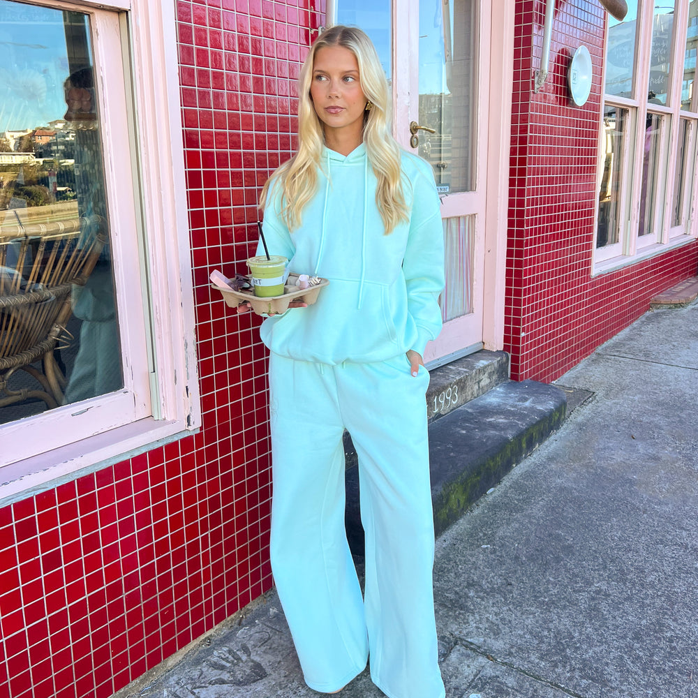 Embroidered Hoodie - Jelly Mint