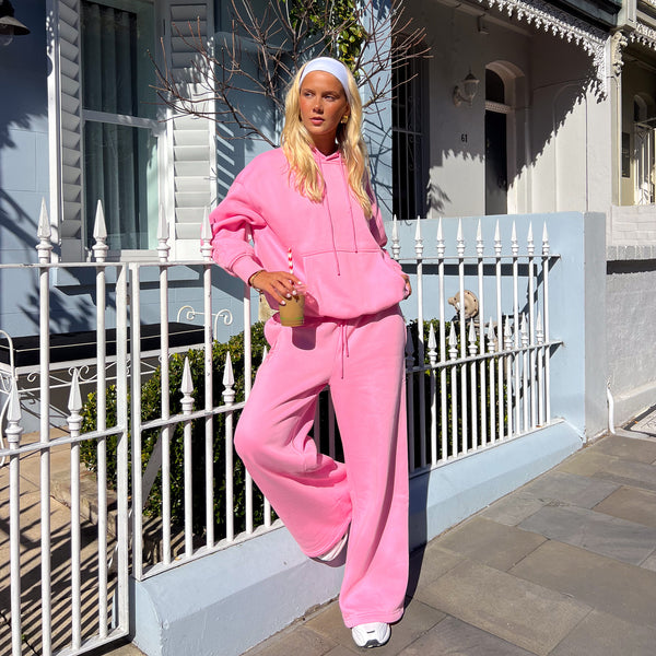 Embroidered Hoodie - Powder Puff