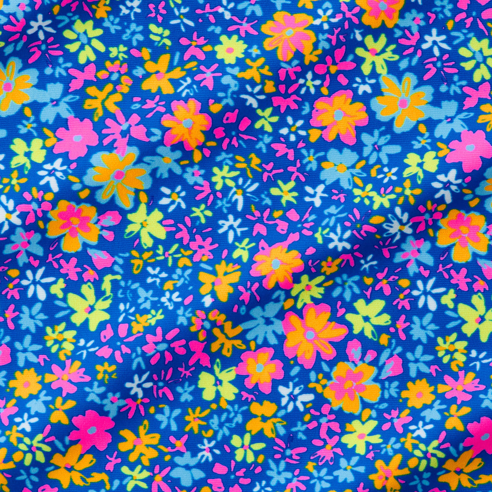 High Hip Cheeky Bikini Bottom - Electric Bloom