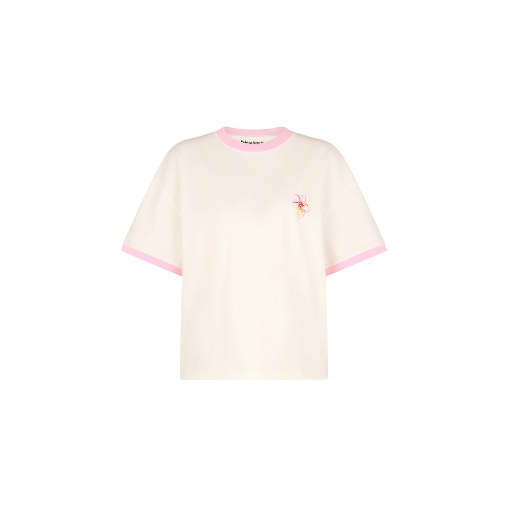 Boyfriend Bind Tee - Hibiscus Paradise