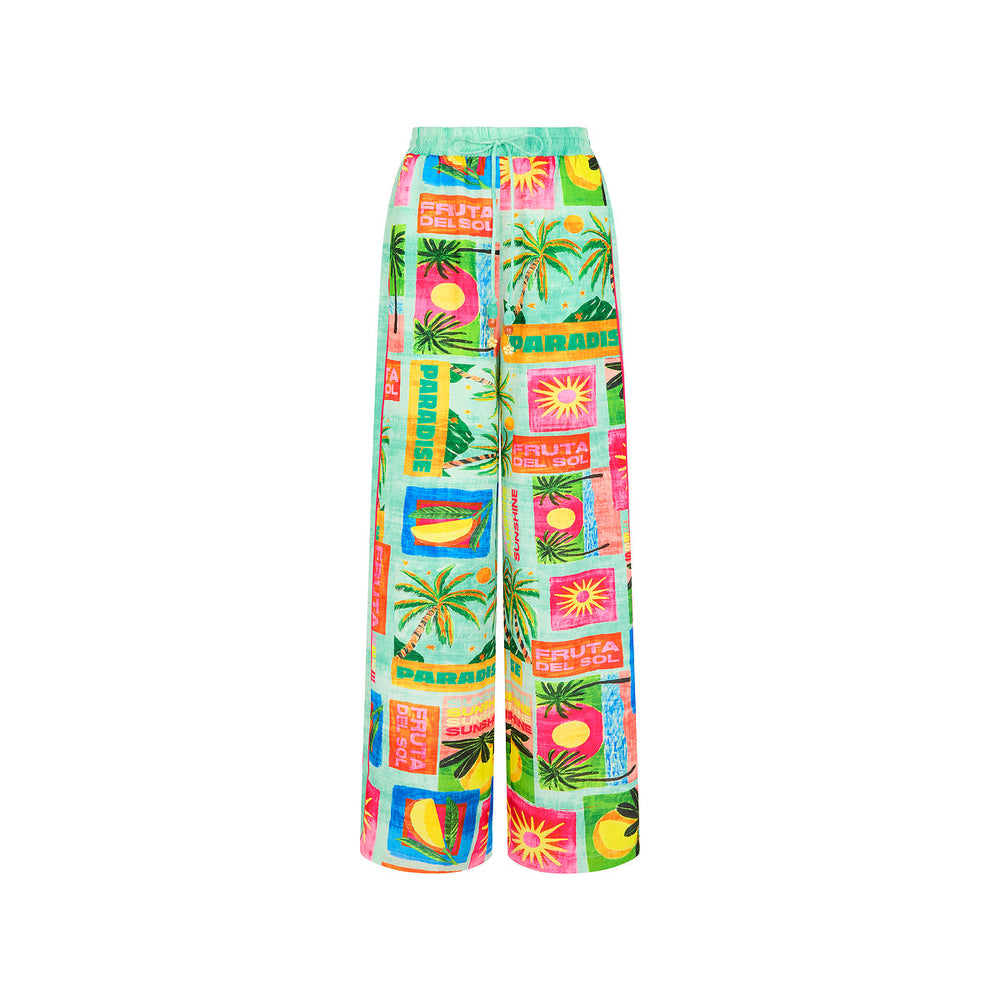 Draw String Summer Pants - Ocean Honey