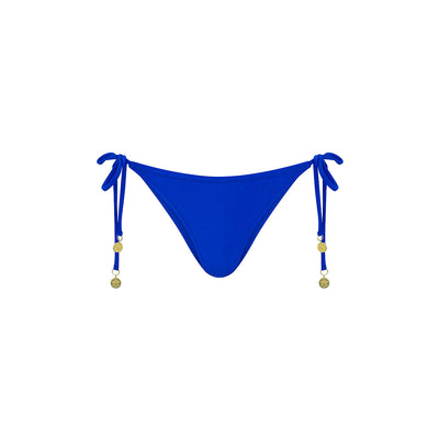Full Coverage Tie Bikini Bottom - Blue Lagoon